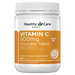 a bottle of Vitamin C chewable tablets from Healthy Care Australia.