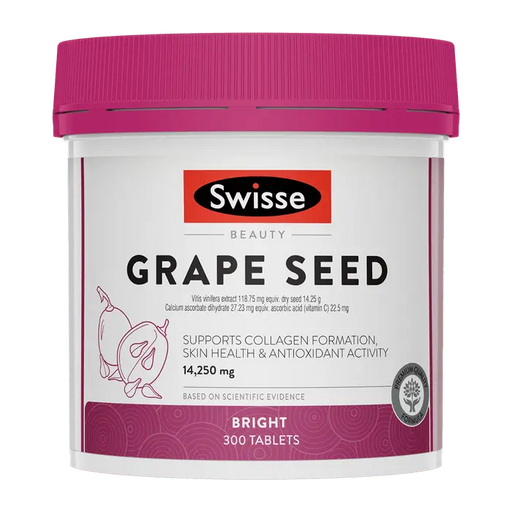 Swisse Beauty Grape Seed+ Bright with Nicotinamide 300 Tablets EXP:05/2026 - XDaySale