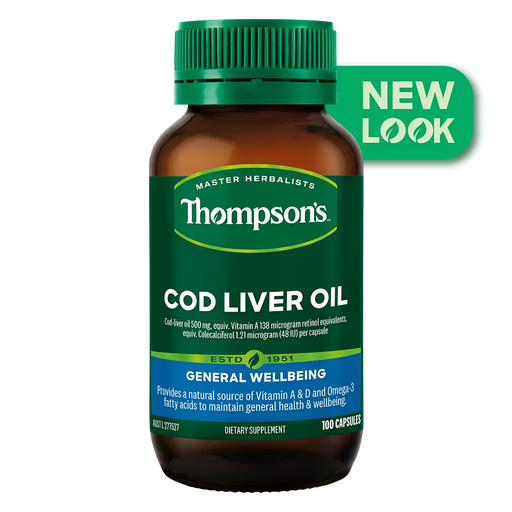 Thompsons Cod Liver Oil 100 Capsules XDaySale