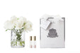 Cote Noire - Herringbone Flower - Rose Buds - Clear - Ivory White - HCF21 Cote Noire