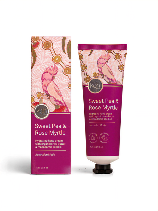 two identical boxes of a product, one standing upright and the other lying on its side, both with a pink and purple color scheme.