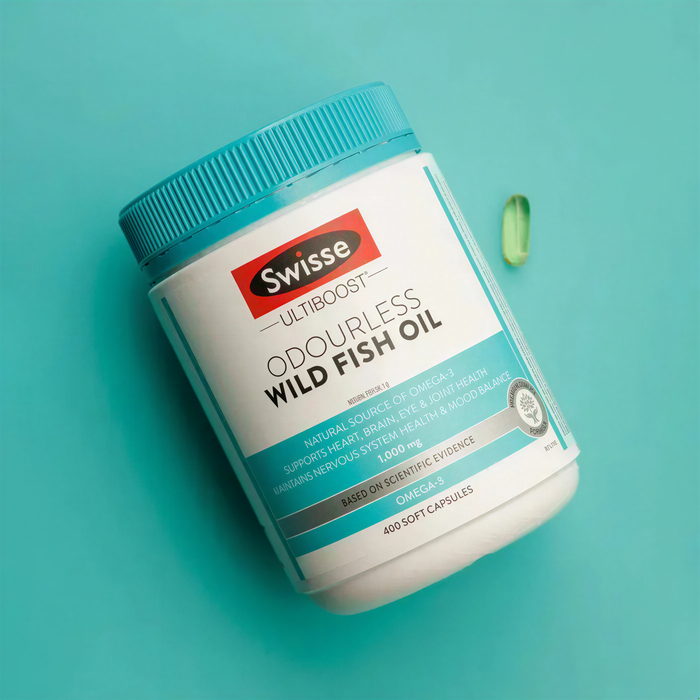 Swisse Ultiboost Odourless Wild Fish Oil 1000mg  400 Caps EXP: 01/2027 Swisse
