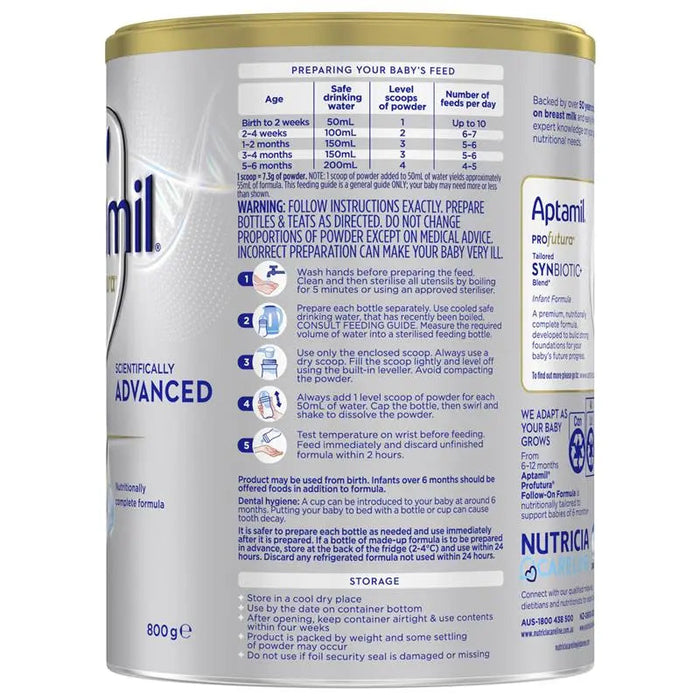 Aptamil Profutura 1 Premium Baby Infant Formula From Birth to 6 Months 800g*3 Aptamil