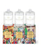 three glass jars with labels, each containing a different fragrance from the Glasshouse brand.