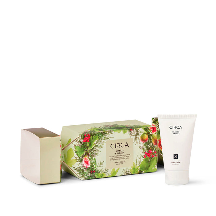 a gift set with a box and a tube of cream.