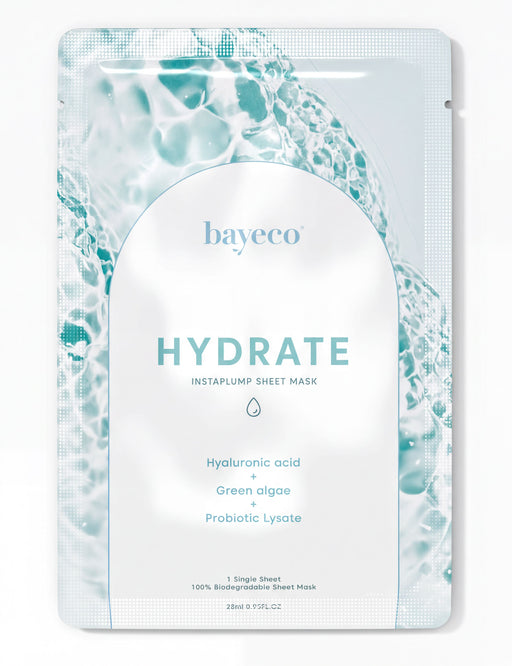 HAYLURIC ACID, GREEN ALGAE, PROBIOTIC LYSATE, 100% BIOHAZARDIC SHEET MASK, 5 Single Sheet, 28ml 0.9fl oz