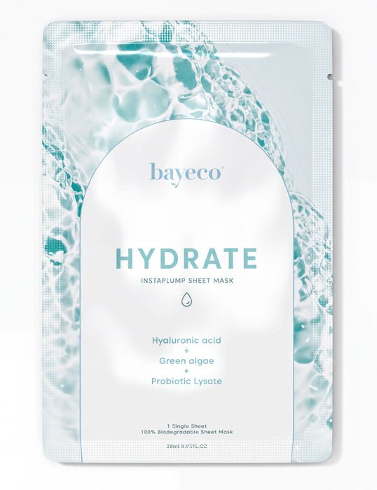 HAYLURIC ACID, GREEN ALGAE, PROBIOTIC LYSATE, 100% BIOHAZARDIC SHEET MASK, 5 Single Sheet, 28ml 0.9fl oz