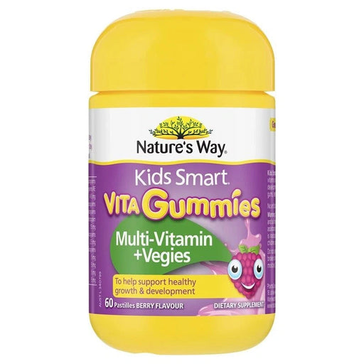 Nature's Way Kids Smart Vita Gummies Multi-Vitamin + Vegies 60 Pastilles XDaySale