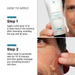 The image is a collage of three photos. The first photo shows a person applying a thin layer of a product to their face in the evening after cleansing. The second photo shows a person applying a mask to their face. The third photo shows the person's face after applying the mask.