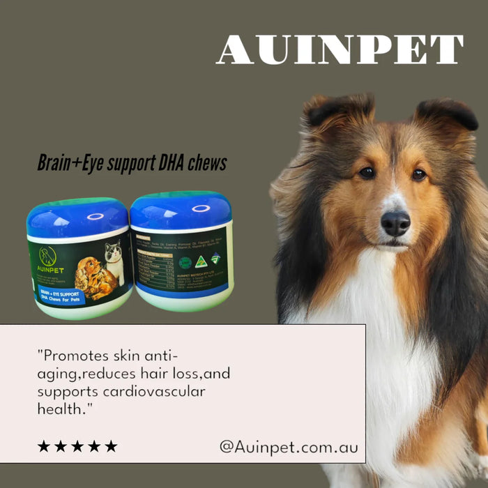 AUINPET BRAIN + EYE SUPPORT DHA CHEWS FOR PETS 180G