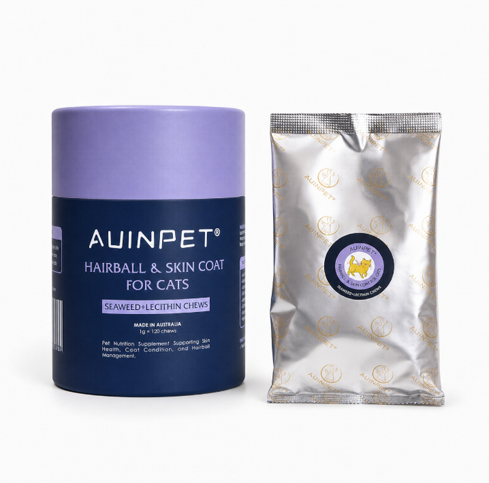 Auinpet HAIRBALL & SKIN COAT For Cats - Seaweed + Lecithin Chews