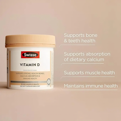 Swisse ultiboost vitamin d 400 capsules EXP:08/2025 - XDaySale