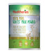 a can of goat's milk powder with a label that includes text and images.