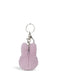 A keychain in the shape of a small, furry bunny.
