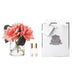 Cote Noire Herringbone Flower - 5 French Roses - Clear - White Peach HCF35 Cote Noire