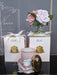 Cote Noire - Herringbone Flower - Mixed Pink Roses - Clear - HCF08 Cote Noire