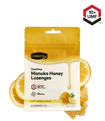 Comvita Manuka Honey Lozenges with Propolis Lemon Honey 12 Lozenges