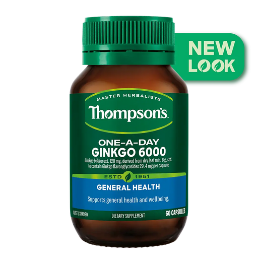Thompsons One-A-Day Ginkgo 6000mg 60 Capsules BEST BEFORE END NOVEMBER 2024 XDaySale