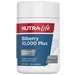 a bottle of NutraLife Bilberry 10,000 Plus Eye Health Support dietary supplement.