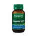 A bottle of organic zinc dietary supplement from Thompson's, containing 180 tablets.