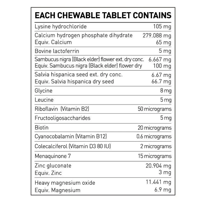 a label for a vitamin supplement