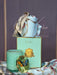 COTE NOIRE - HERRINGBONE CANDLE WITH SCARF - TIFFANY BLUE & GOLD - BUTTERFLY LID - HCG51 Cote Noire