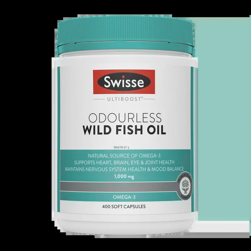Swisse Ultiboost Odourless Wild Fish Oil 1000mg  400 Caps EXP: 01/2027 Swisse