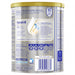 The image is a nutritional supplement can with various nutritional information and ingredients listed.