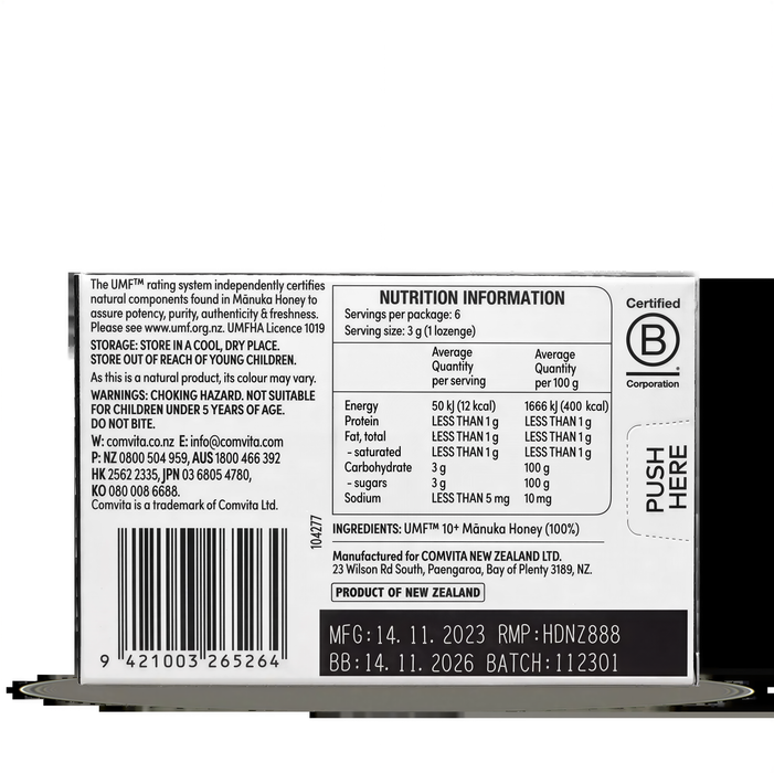 100% Mānuka UMF 10+ Honey Lozenges XDaySale
