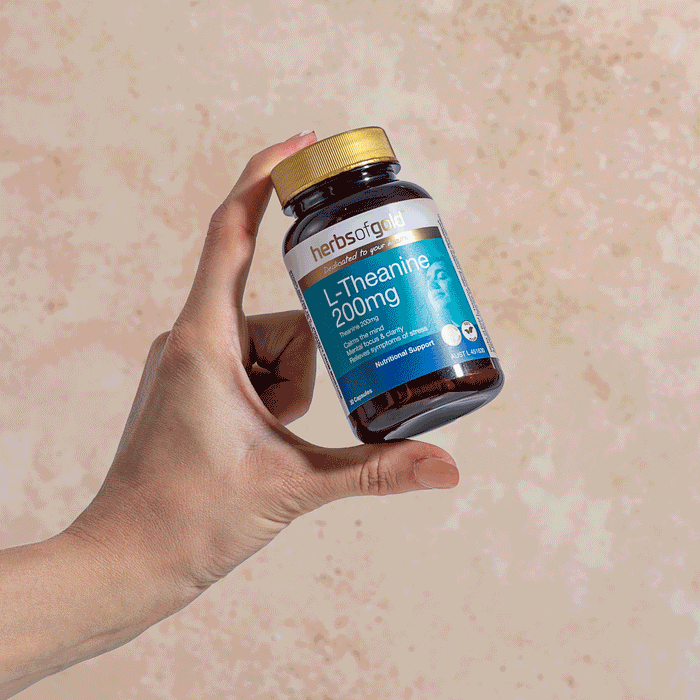 Herbs of Gold L-Theanine 200mg 30 Capsules Herbs of gold