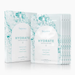 a set of six hydrating sheet masks from the brand bayeco. The masks are packaged in their original boxes, which are white with a light blue and green color scheme. The boxes are arranged in a row, with the front mask slightly overlapping the back mask. The masks are designed to be used as a hydrating sheet mask, with ingredients like hyaluronic acid, green algae, and probiotic lysozyme.