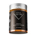 a cylindrical container with a black and orange label, advertising a product called "CELL GLOW" that is an advanced healthy aging capsule.