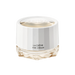 A white jar of La Creme The Cream skincare product against a black background.