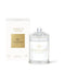 a glass jar candle labeled "Marseille Memoir" from "GLASSHOUSE Fragrances" and a box containing the same candle.