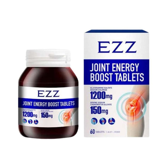 a bottle of joint energy boost tablets and a box of the same product.