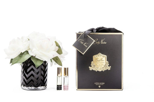 Cote Noire - Herringbone Flower Black - Blush Roses - HCF01 Cote Noire