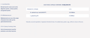 a list of ingredients and nutritional information for a product called "Lactobacillus", including details about the probiotic strain, the type of bacteria used, and the amount of CPU (capsule containing) in each serving.