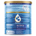 The image is a nutrition label for a product called "Pronutra" from "Nutricia". The label features a blue and gold color scheme with text and logos.