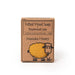 A cardboard box containing a product called "Manuka Honey" by Bruntwood Lane. The box features a sheep illustration and text indicating that the product is "Feltted Wool Soap" and is "Exfoliate with Carrieddale seed".