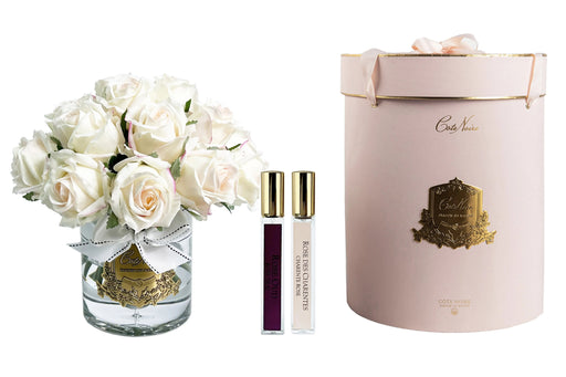 Cote Noire Luxury Grand Rose Bud Bouquet - Pink Blush - Gold Badge - LRB02 Cote Noire