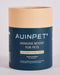 a cylindrical container with a blue and beige color scheme, containing a product labeled "Auipet Immune Boost for Pets".