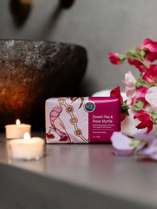 Koh Living Aboriginal Sweet Pea & Rose Myrtle Soap 200g