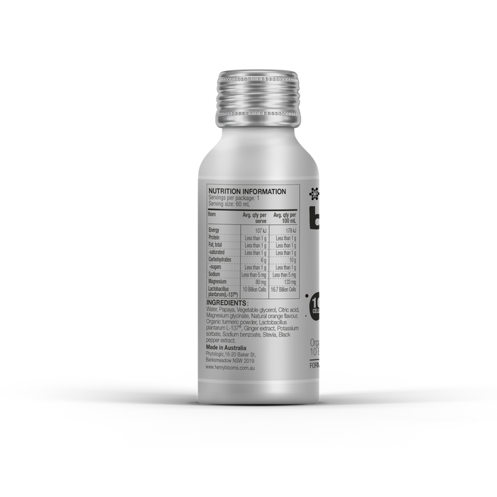 Henry Blooms BellyMe Muscle Boost Turmeric + Magnesium 60ml