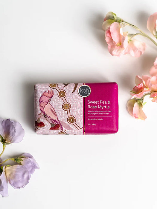 Koh Living Aboriginal Sweet Pea & Rose Myrtle Soap 200g