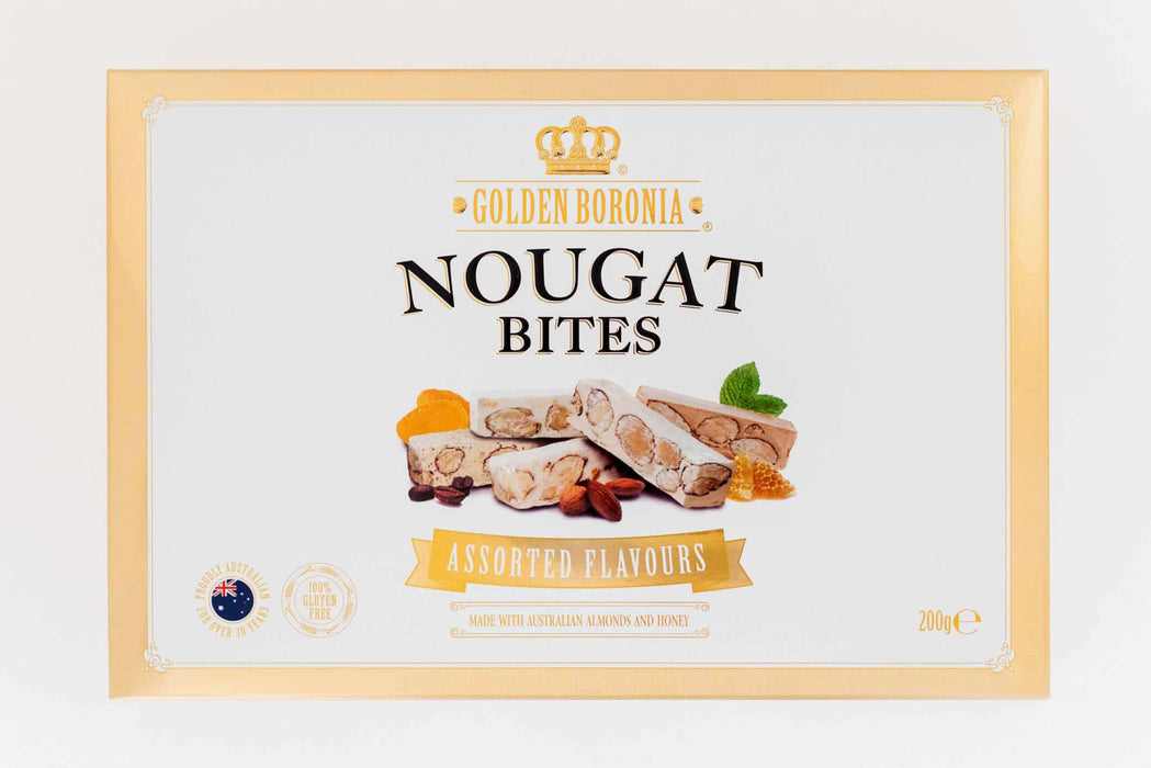 Golden Boronia Nougat Bites Assorted 200g/box --new