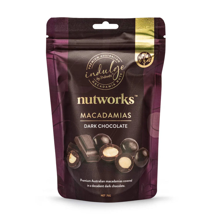 Nutworks Macadamias Dark Chocolate 75g
