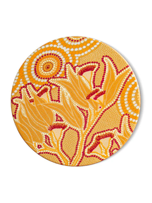 Koh Living Aboriginal Flowering Gum Ceramic Coaster