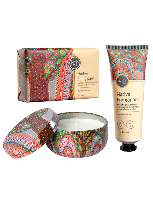Koh Living Aboriginal Scented Native Frangipani Body Gift Set