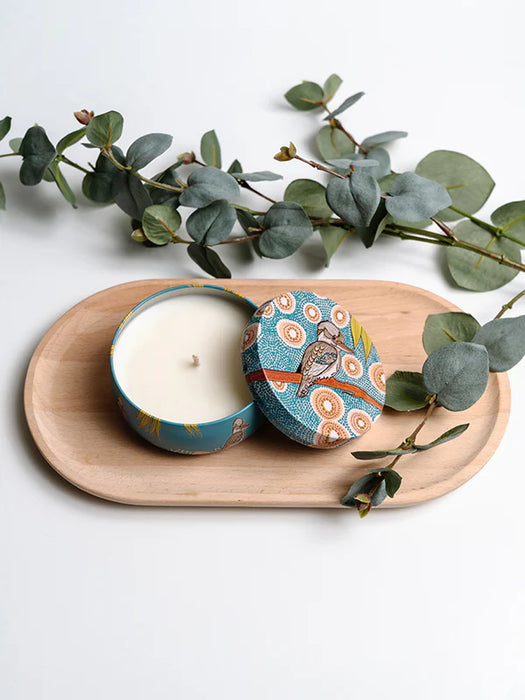 Koh Living Aboriginal Scented Blue Gum Eucalyptus Candle Tin 170g