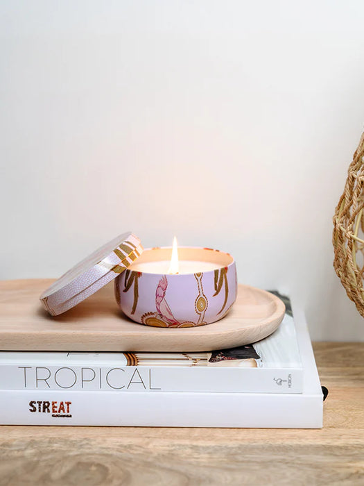 Koh Living Aboriginal Scented Sweet Pea & Rose Myrtle Candle Tin 170g